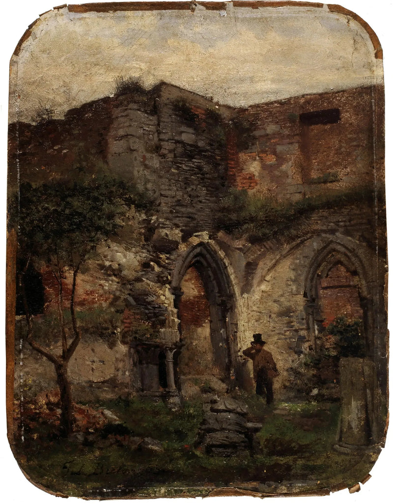 Ruines de l'abbaye Saint-Bavon à Gand - Jules Breton