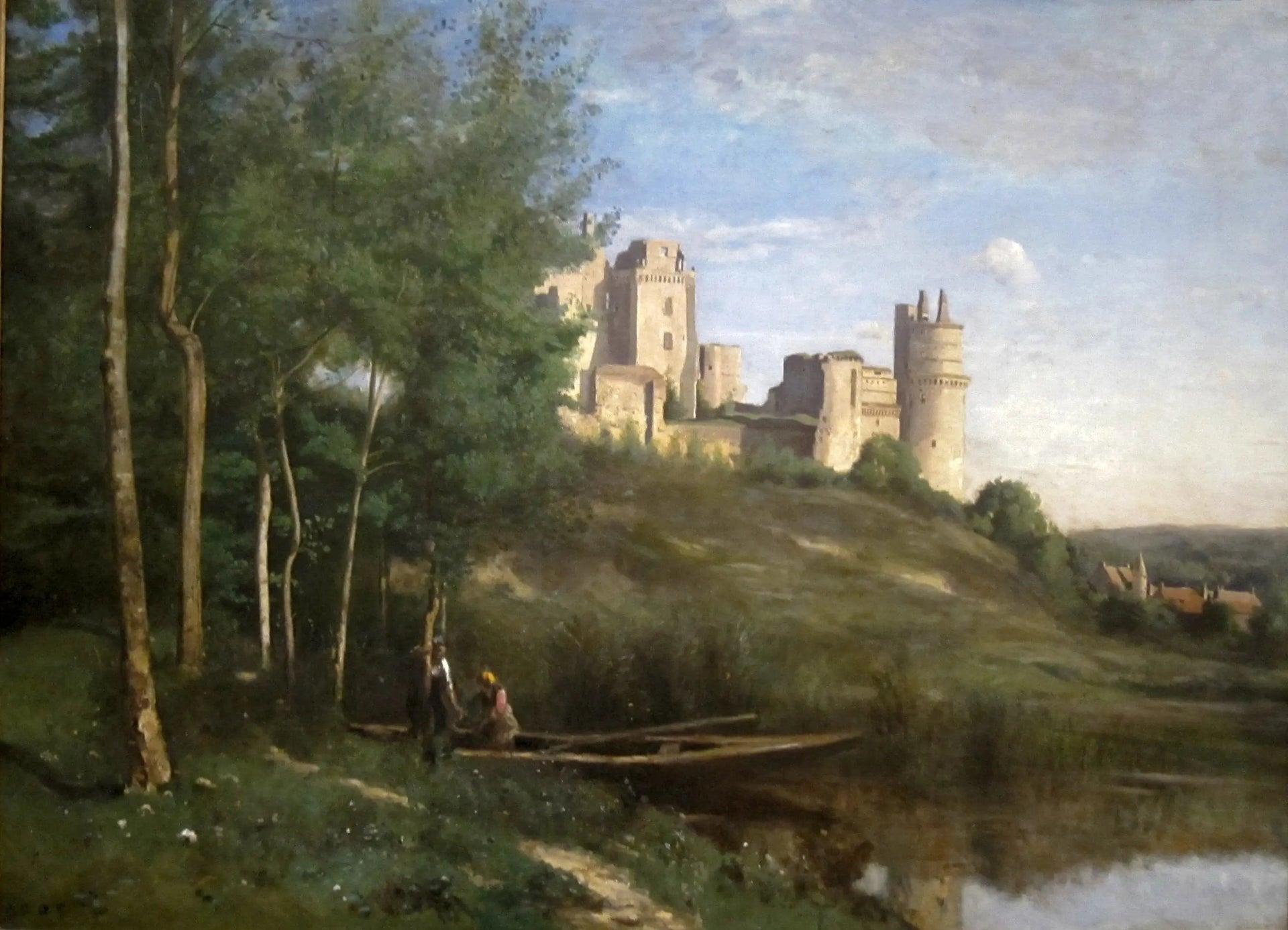 ruines du Château de Pierrefonds - Jean-Baptiste Camille Corot image 1 tableau peint à l’huile sur toile