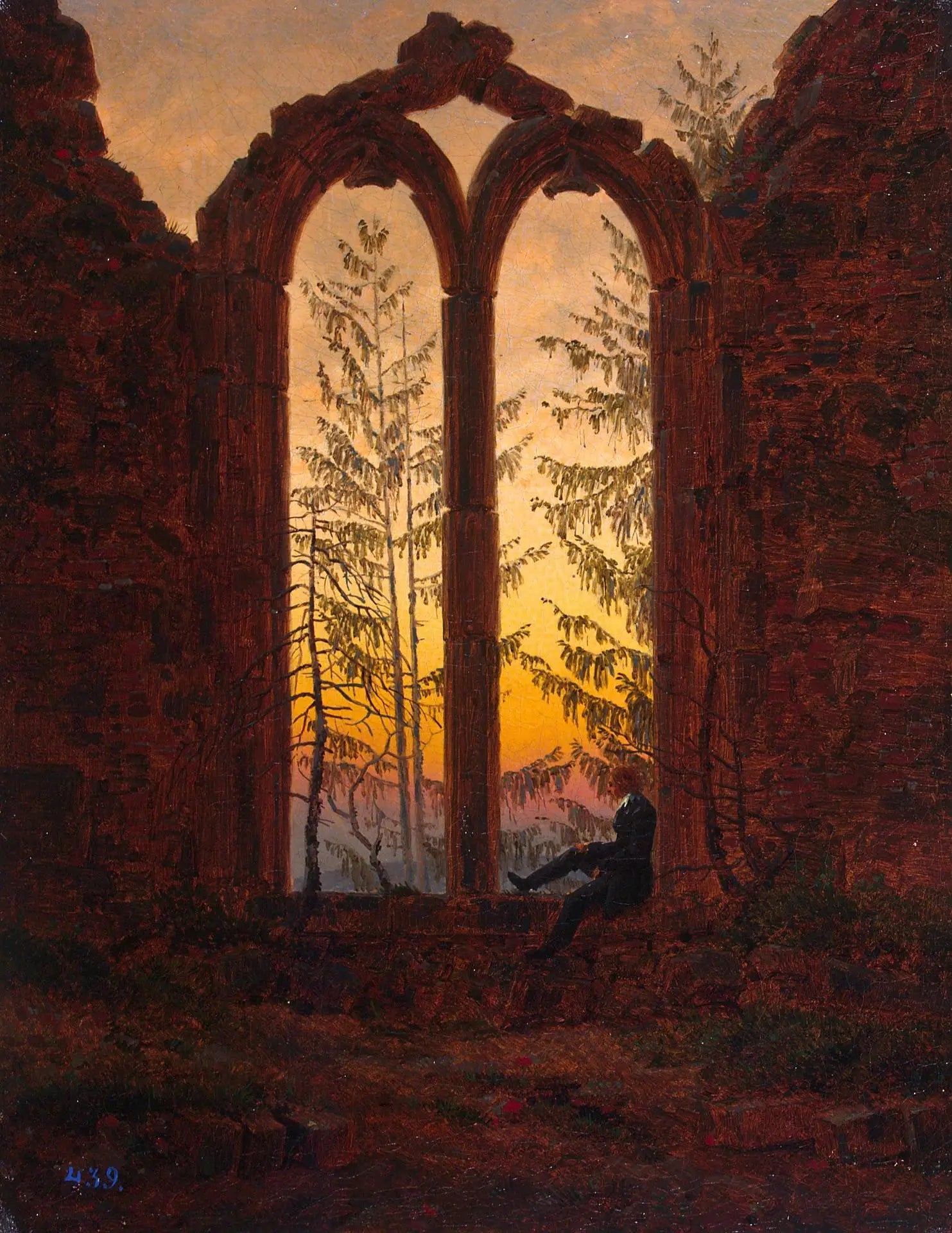 ruines du monastère d'Oybin - Caspar David Friedrich image 1 tableau peint à l’huile sur toile