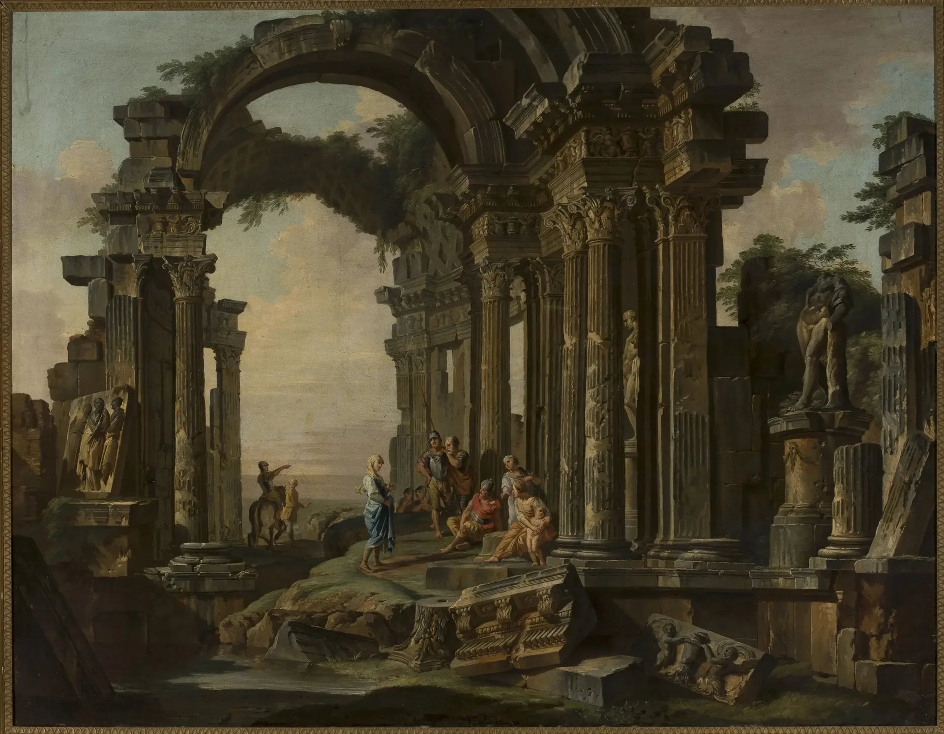 ruines romaines - Giovanni Paolo Panini image 1 copie de tableau peinte à la main