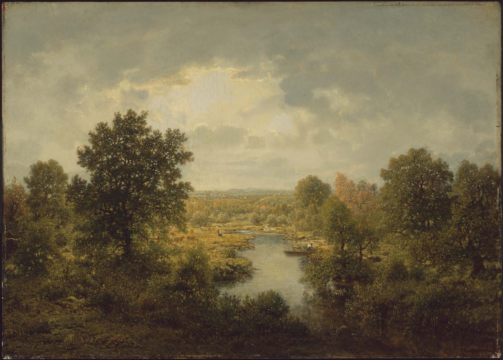 Ruisseau boisé - Théodore Rousseau image 1 reproduction d’œuvre d’art à l’huile