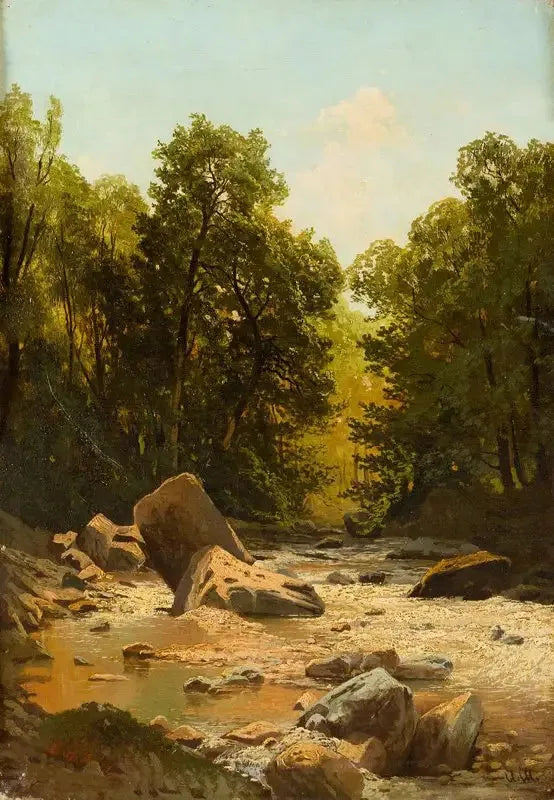 Ruisseau dans la forêt - Ivan Chichkine image 1 reproduction de peinture à l’huile