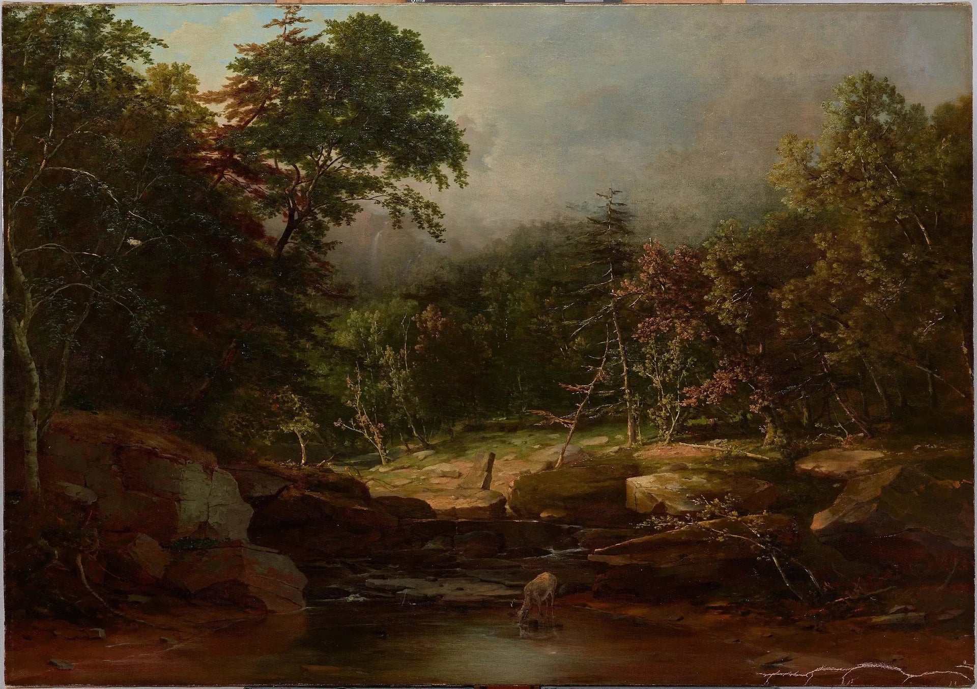 Ruisseau dans les montagnes - George Inness image 1 reproduction de peinture à l’huile