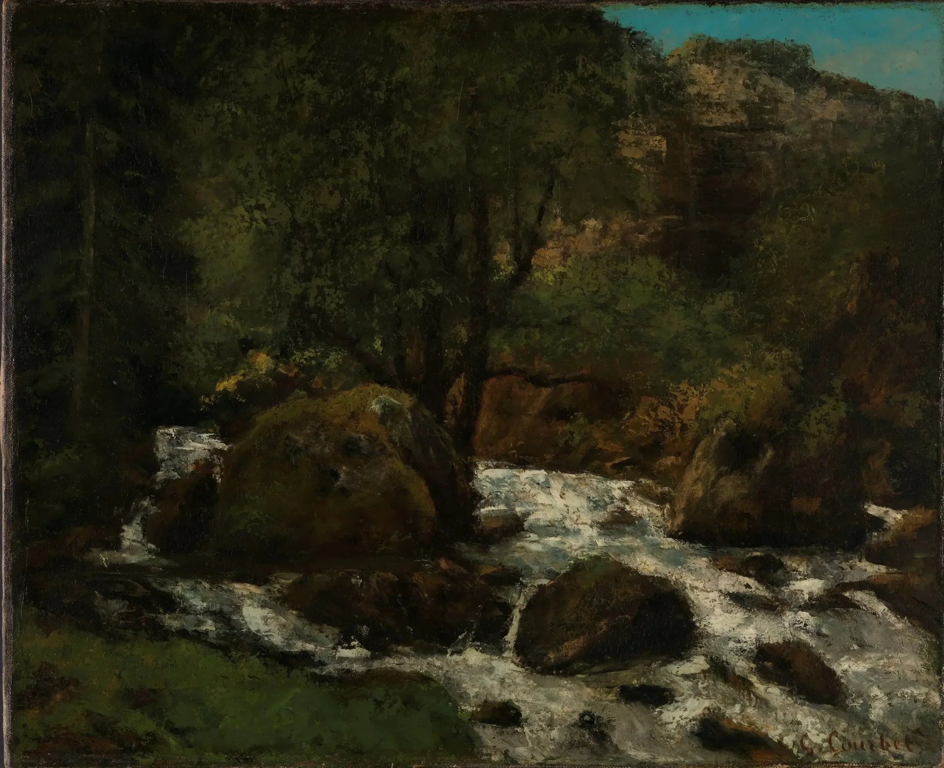 Ruisseau de la Forêt, Jura - Gustave Courbet image 1 reproduction artisanale de tableau