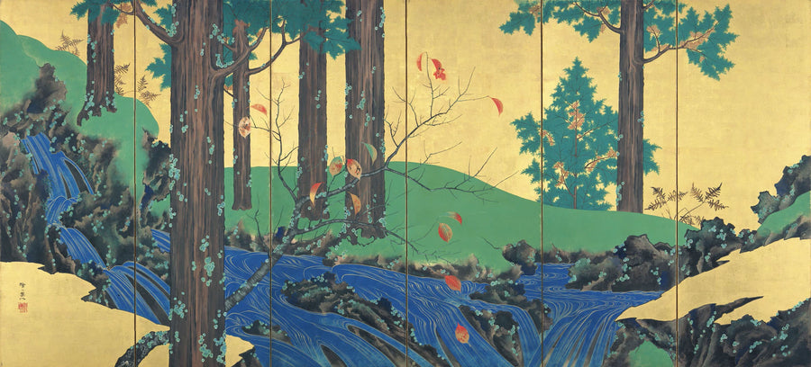 Ruisseaux de montagne en été et en automne - Suzuki Kiitsu