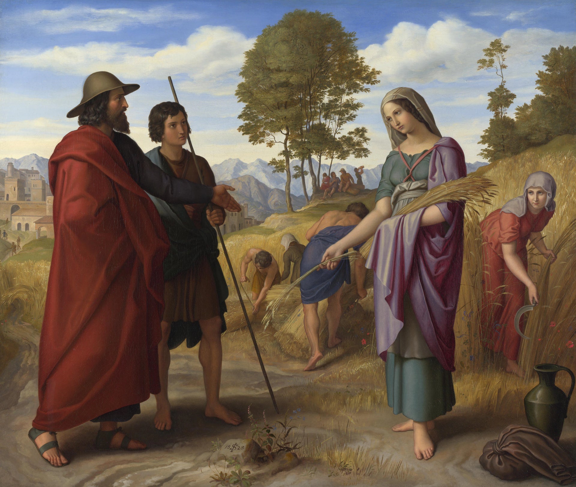 Ruth dans le champ de Boaz - Julius Schnorr von Carolsfeld
