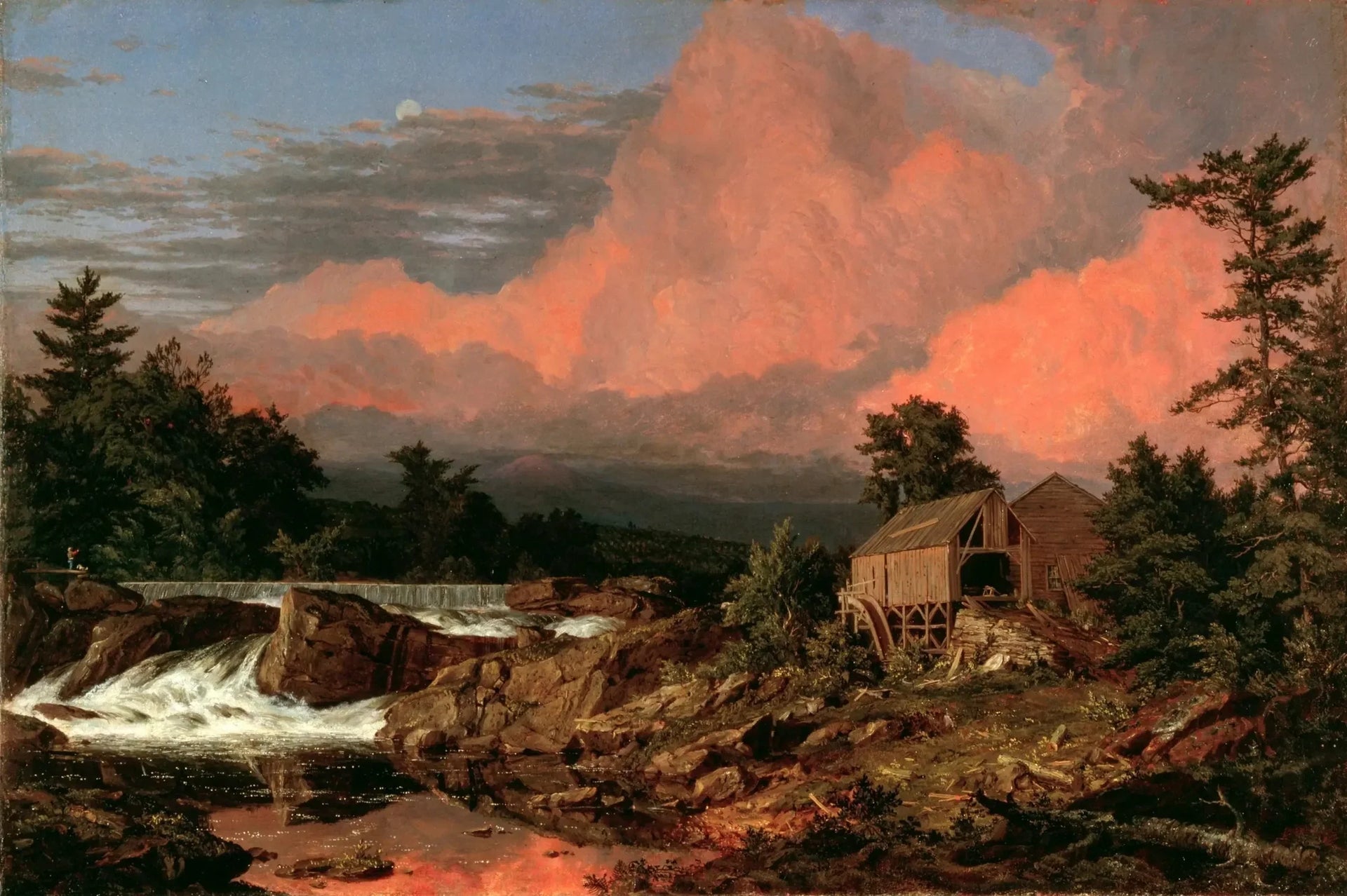 Rutland Falls, Vermont - Frederic Edwin Church image 1 reproduction artisanale de tableau