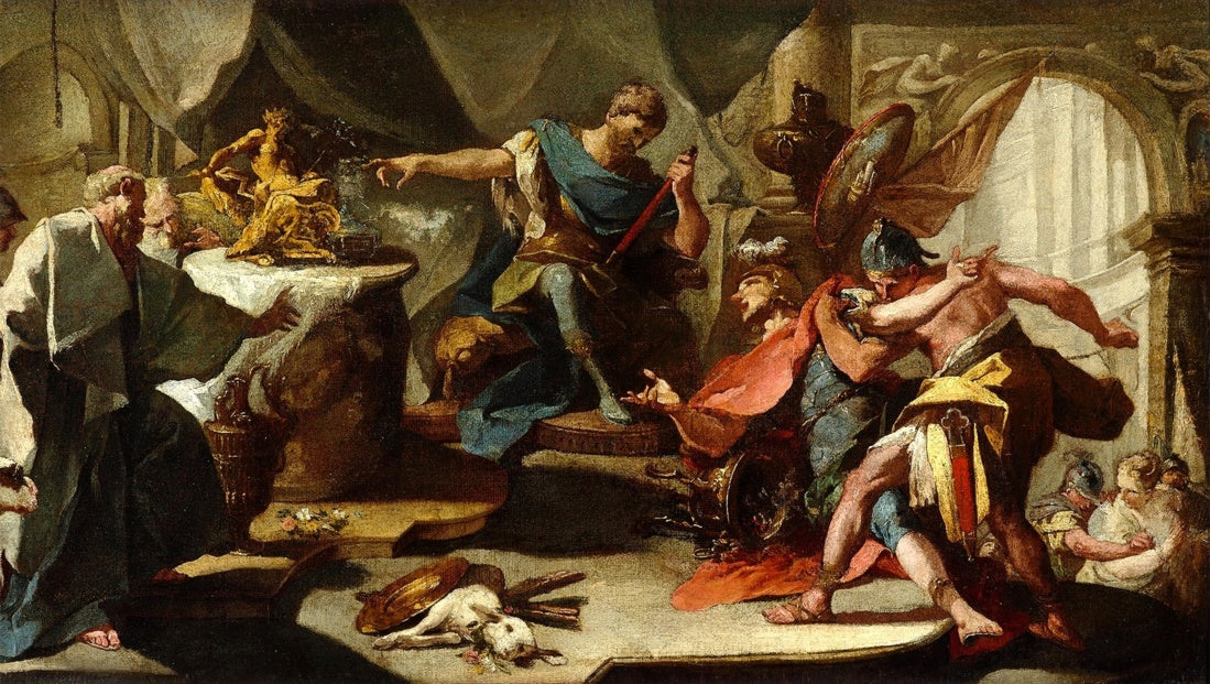S. Eustache de Roméo refuse d'offrir des sacrifices aux idoles - Giovanni Battista Pittoni image 1 reproduction de peinture à l’huile
