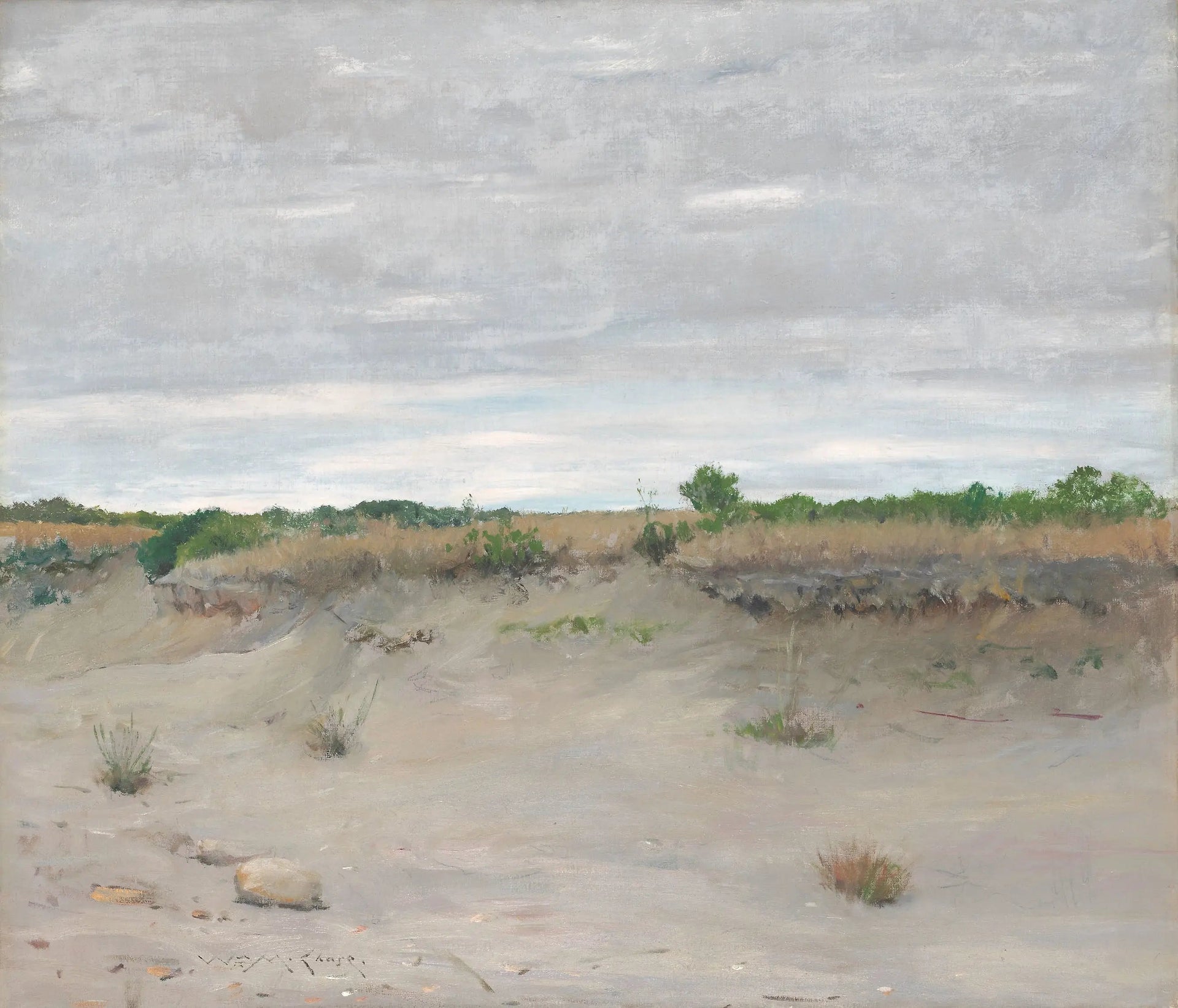 Sables balayés par le vent - William Merritt Chase image 1 copie peinte à la main à l’huile