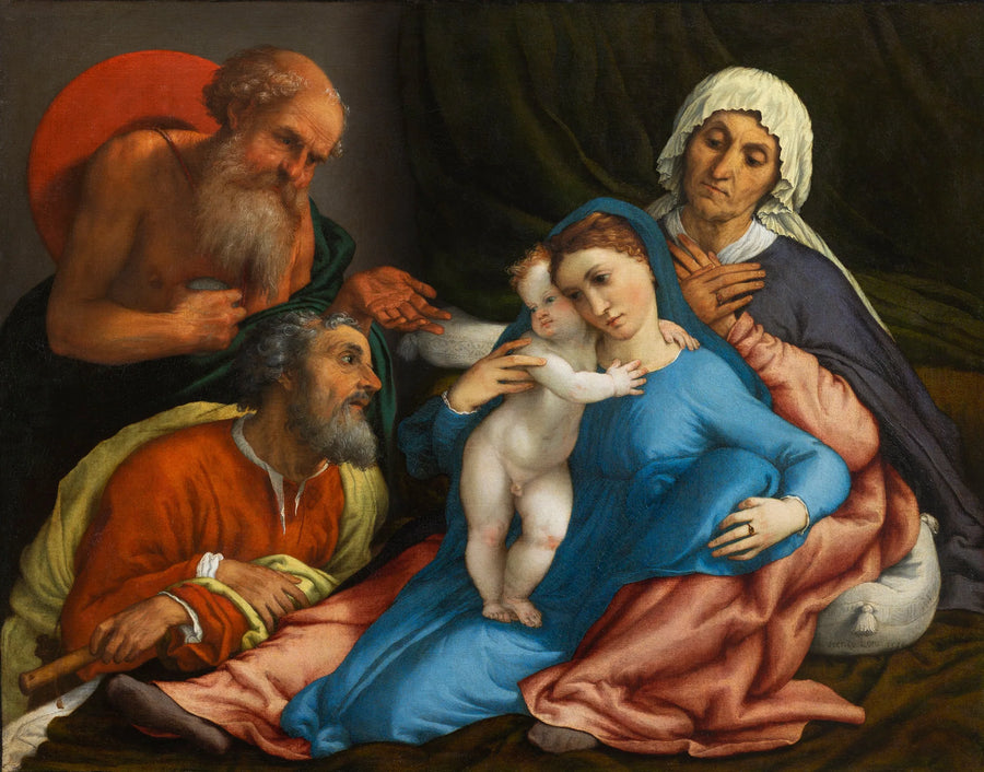 La Sainte Famille avec saint Jérôme et sainte Anne - Lorenzo Lotto