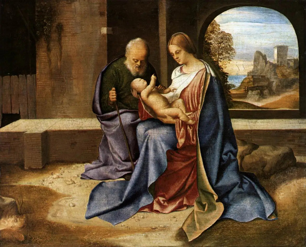 Sacra Famiglia Benson - Giorgione image 1 reproduction réalisée par Alpha Reproduction