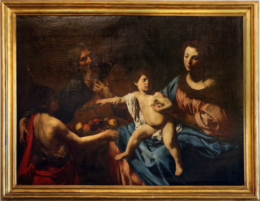 Sacra Famiglia con San Giovannino - Valentin de Boulogne image 1 reproduction artisanale de tableau