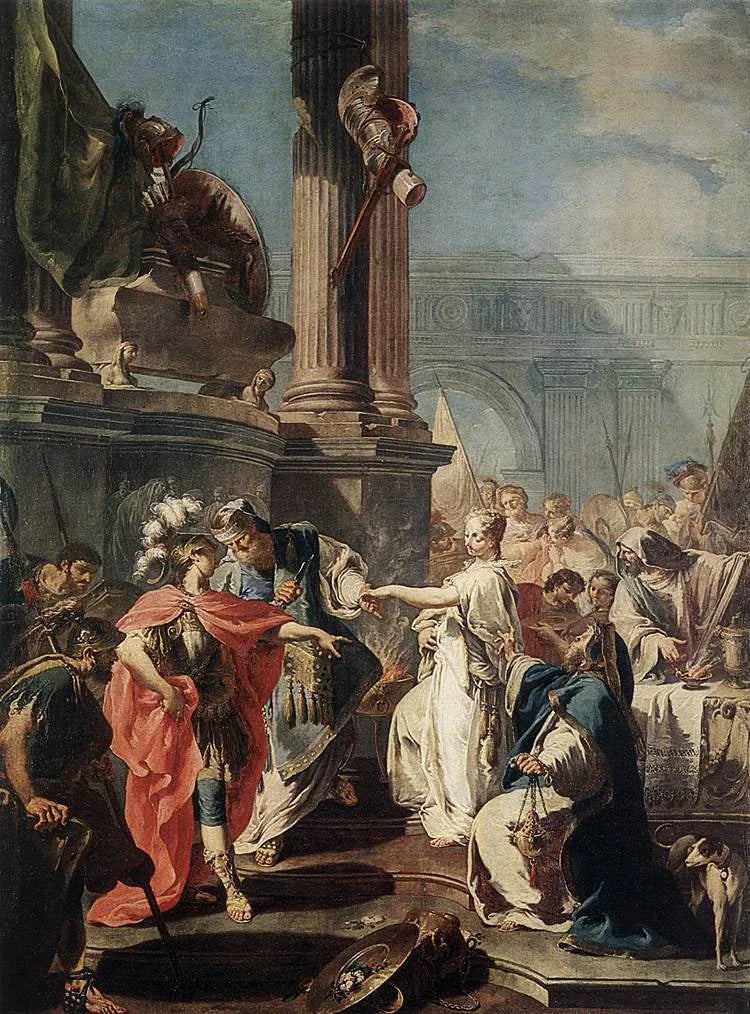 Sacrifice de Polyxène - Giovanni Battista Pittoni image 1 reproduction de peinture à l’huile