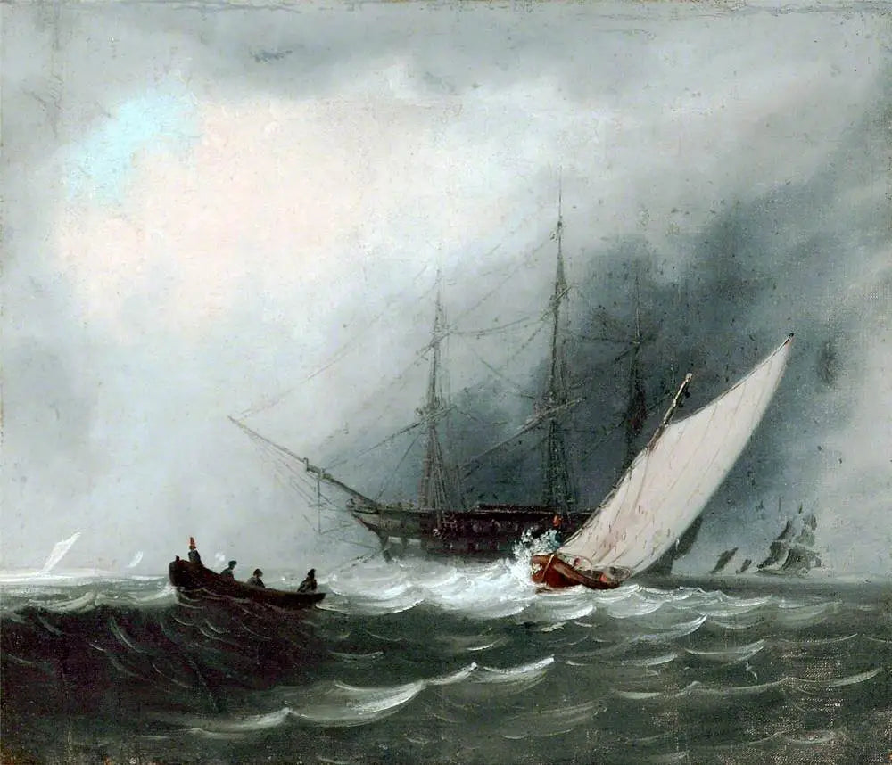 Sailing Ship (Man of War) - J. M. W. Turner image 1 reproduction réalisée par Alpha Reproduction