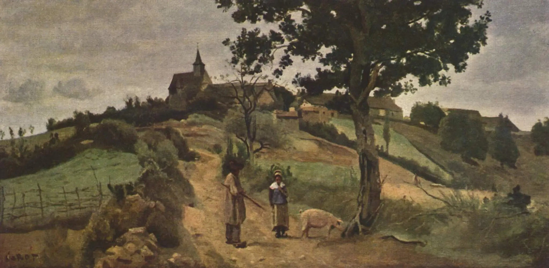 Saint-André-en-Morvan - Jean-Baptiste Camille Corot image 1 reproduction artisanale de tableau