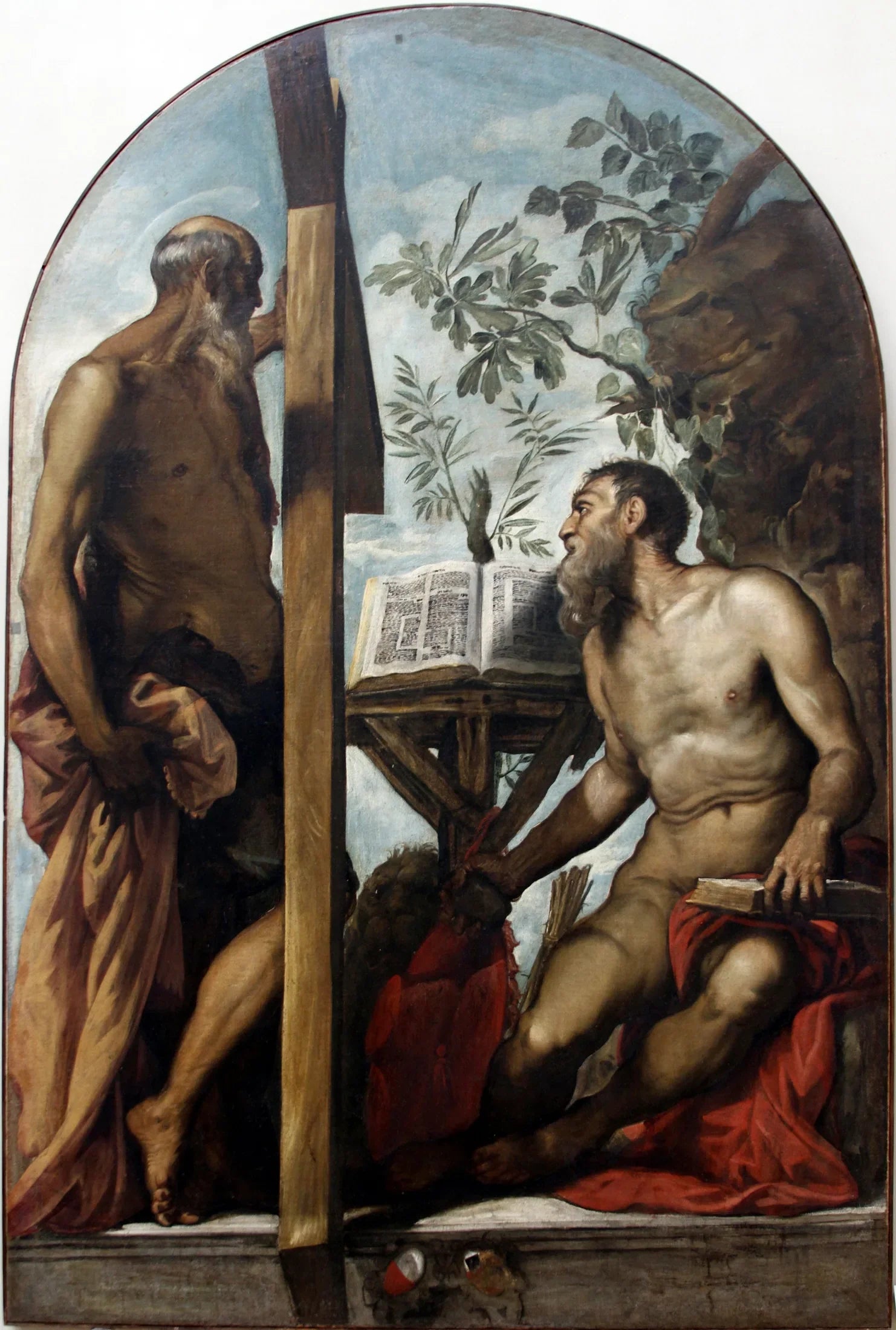 Saint André et Saint Jérôme - Jacopo Tintoretto image 1 reproduction artisanale de tableau