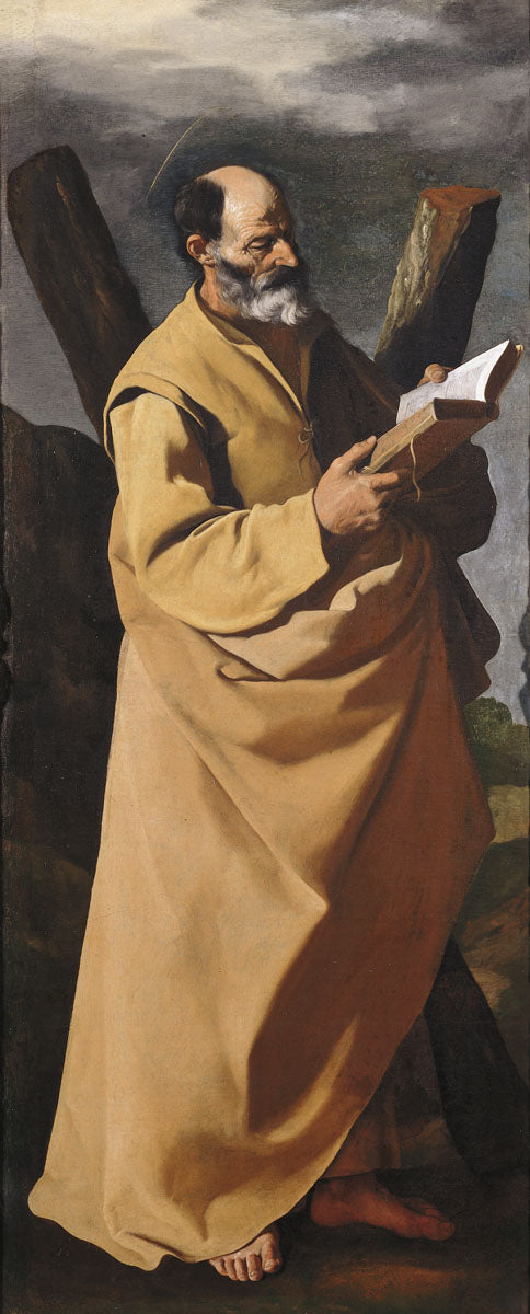 Saint André - Francisco de Zurbarán image 1 copie peinte à la main à l’huile