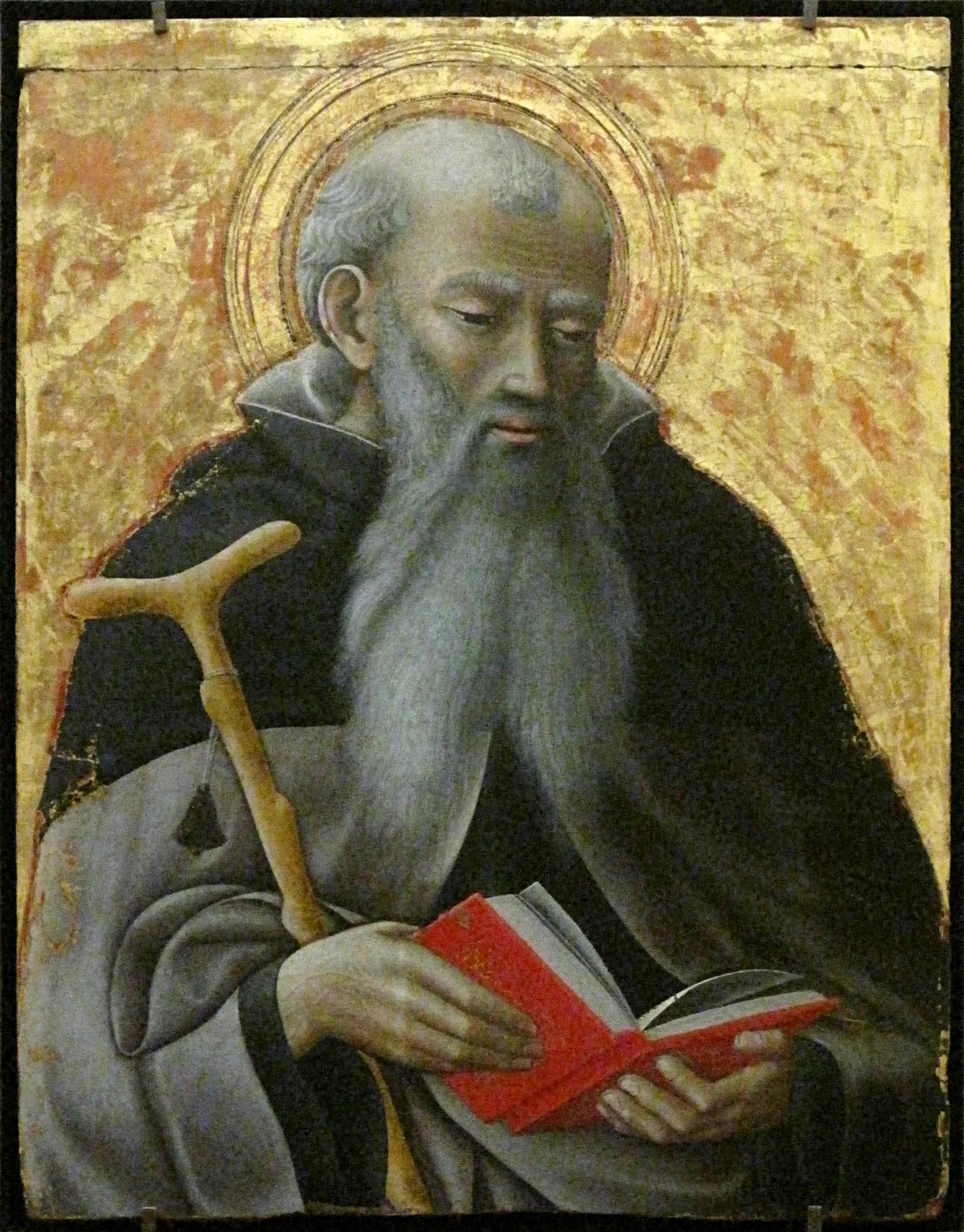 Saint Antoine abbé - Master of the Osservanza image 1 copie peinte à la main à l’huile