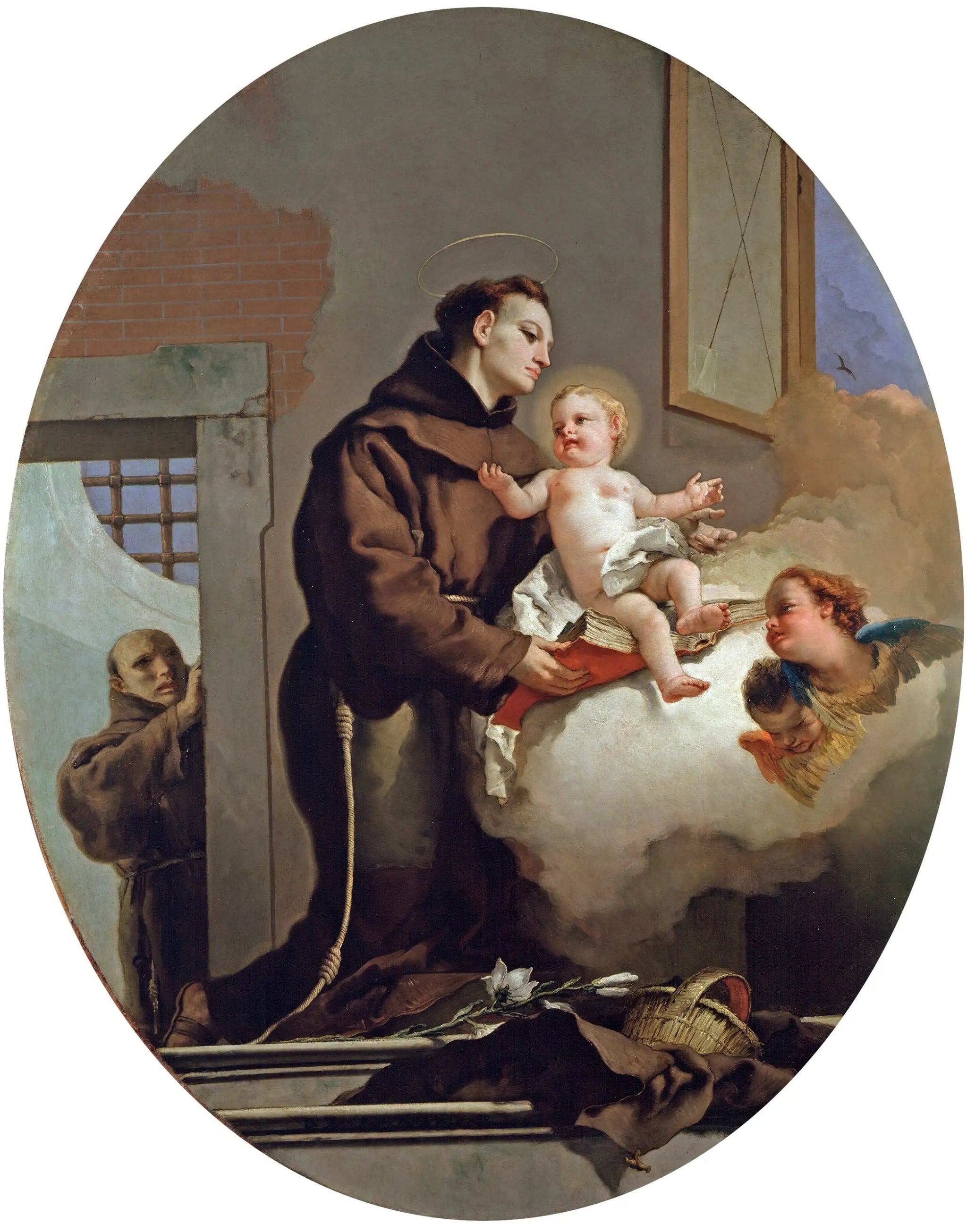 Saint Antoine de Padoue avec l'Enfant Jésus - Giovanni Battista Tiepolo image 1 reproduction artisanale de tableau