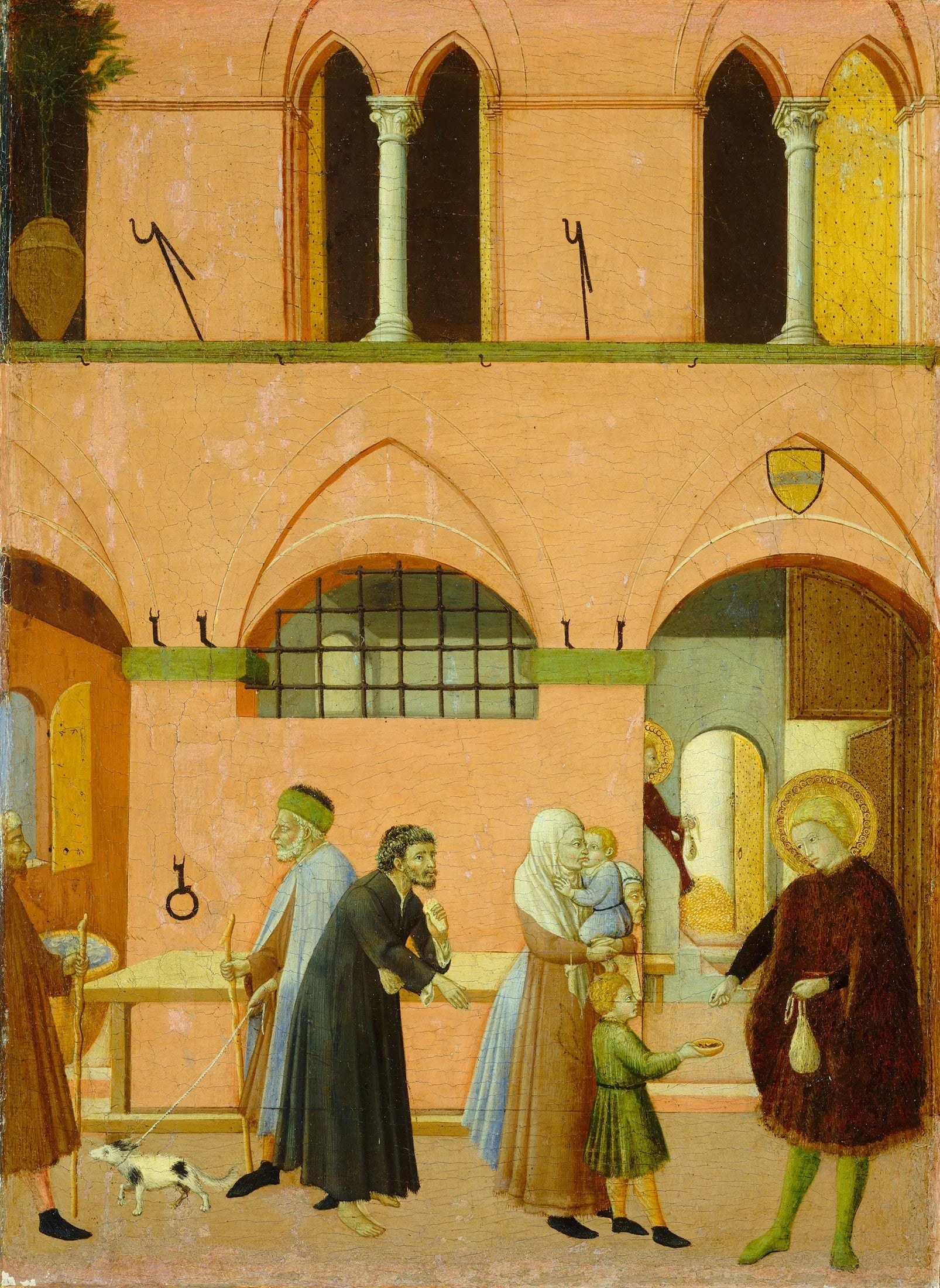 Saint Antoine distribuant ses richesses aux pauvres - Master of the Osservanza image 1 reproduction de peinture à l’huile