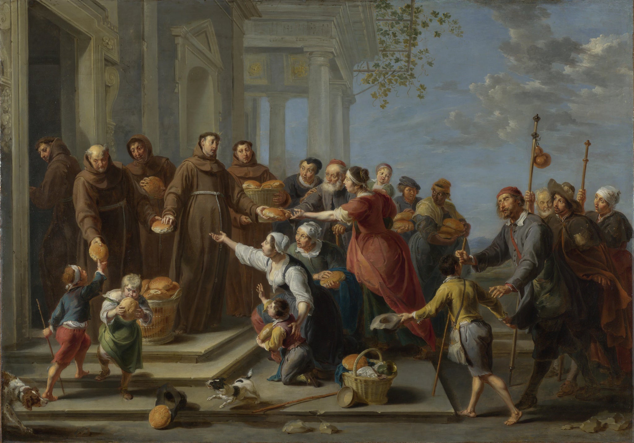 Saint Antoine de Padoue (?) distribuant du pain - Willem van Herp