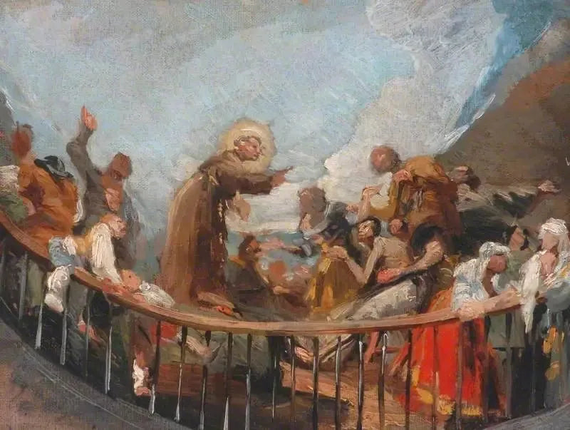 Saint Antoine ressuscitant un mort - Francisco de Goya image 1 reproduction de peinture à l’huile