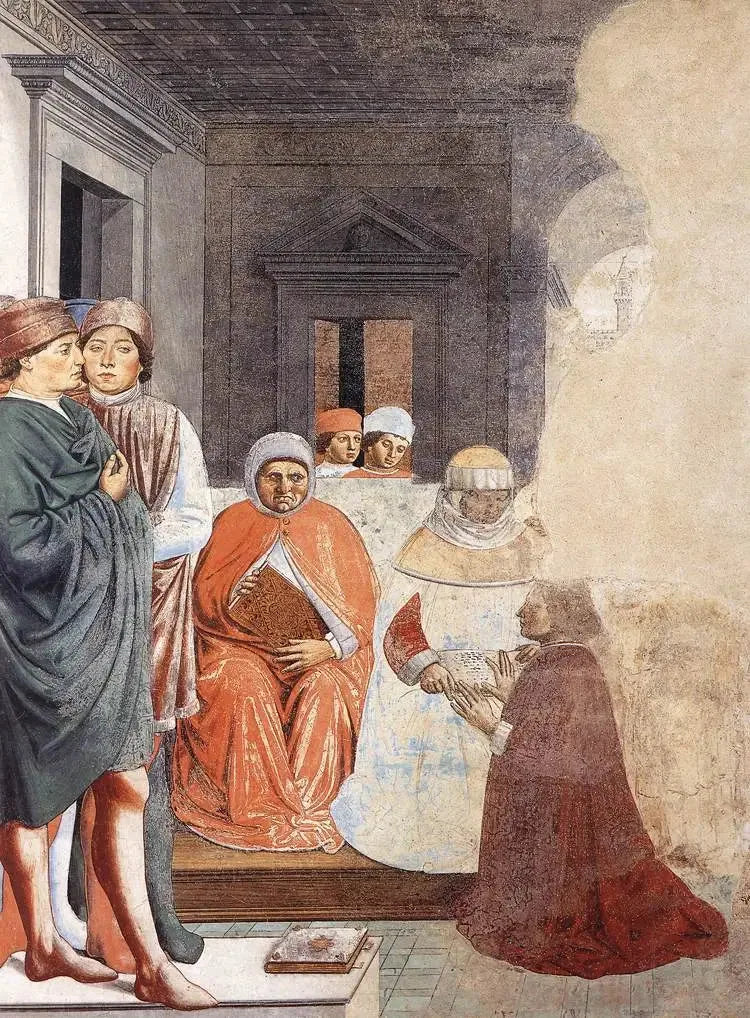 Saint Augustin à l'Université de Carthage (scène 2, mur nord) - Benozzo Gozzoli image 1 copie peinte à la main à l’huile