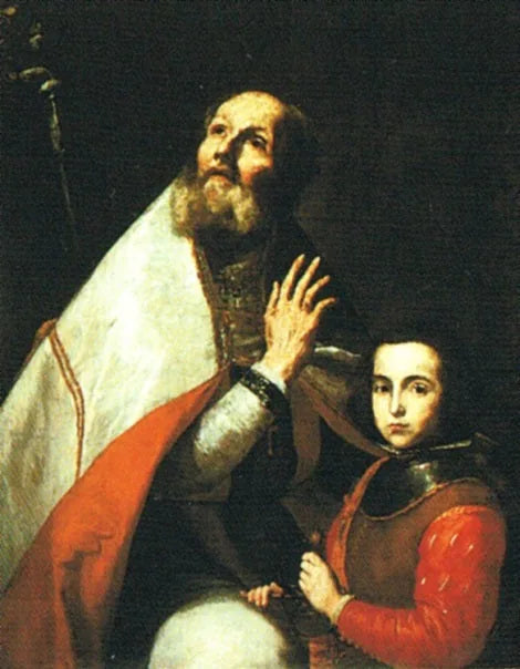 Saint Augustin avec un garçon. - Jusepe de Ribera image 1 reproduction artisanale de tableau