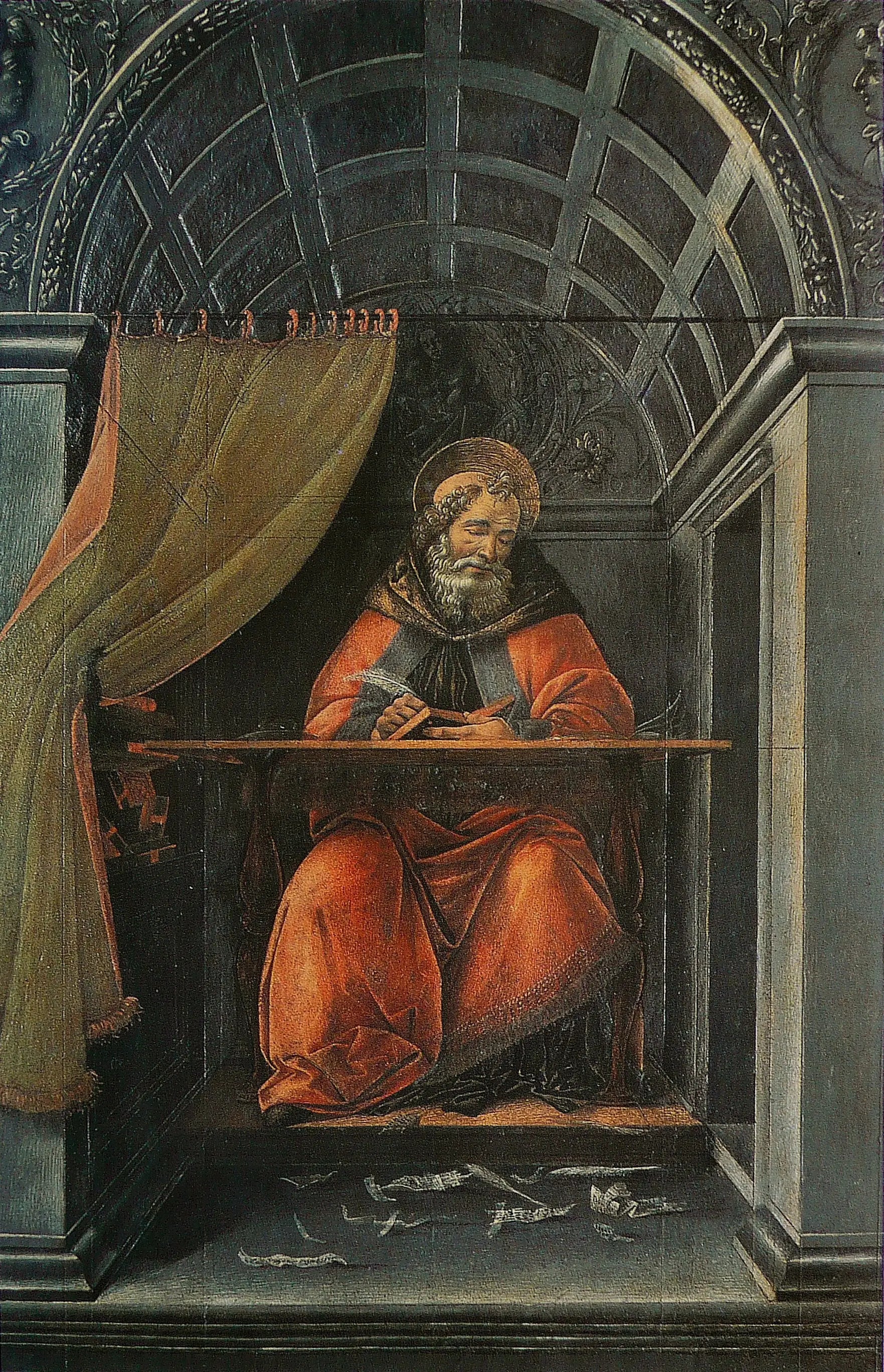 Saint Augustin dans son cabinet de travail - Sandro Botticelli image 1 reproduction de peinture à l’huile
