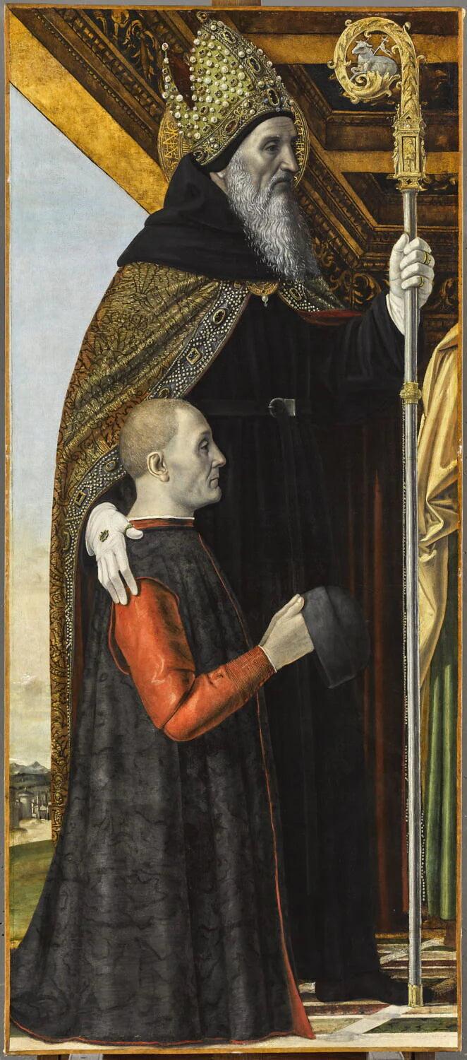 Saint Augustin et un donateur - Borgognone ou Bergognone