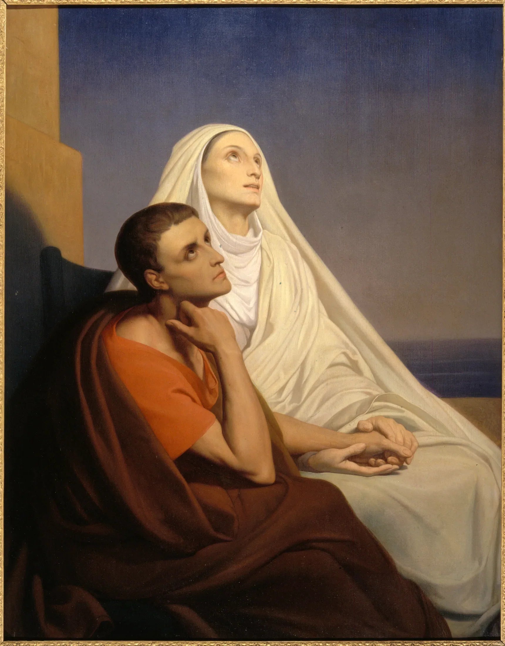 Saint Augustin et Sainte Monique - Ary Scheffer image 1 reproduction artisanale de tableau