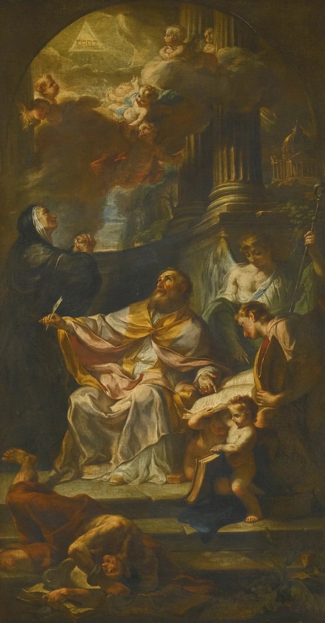 Saint Augustin triomphant de l'hérésie - Francesco Solimena image 1 reproduction réalisée par Alpha Reproduction