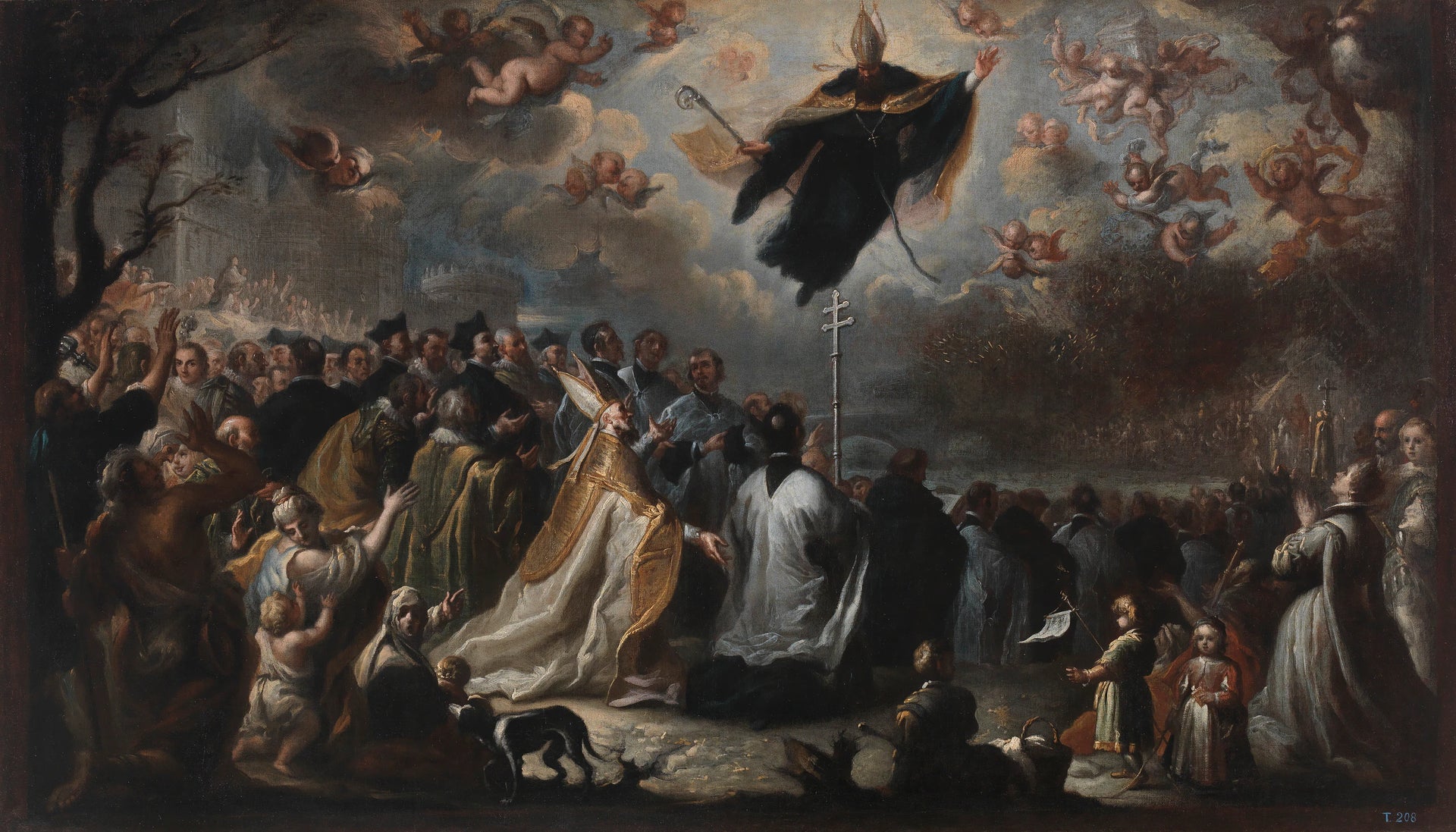 Saint Augustin vainquant la peste des sauterelles - Miguel Jacinto Meléndez