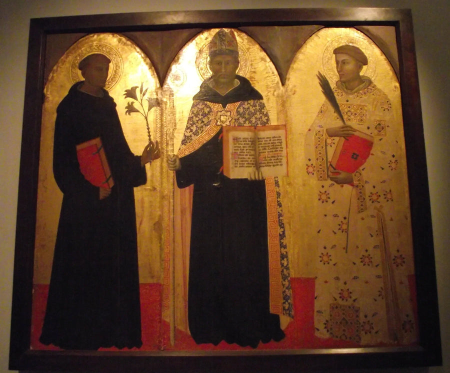 Saint Augustine between Saint Nicholas of Tolentino and Saint Stephen - Allegretto Nuzi