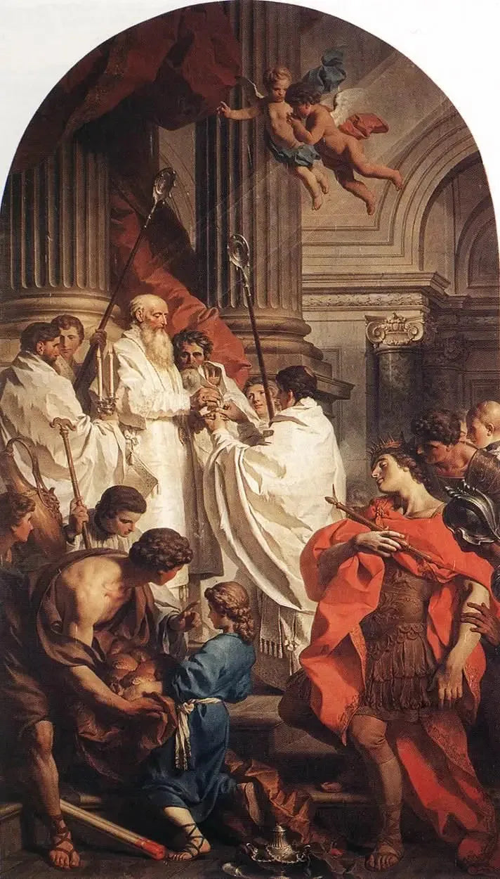 Saint Basile célébrant la messe devant l'empereur Valens - Pierre Subleyras image 1 reproduction réalisée par Alpha Reproduction