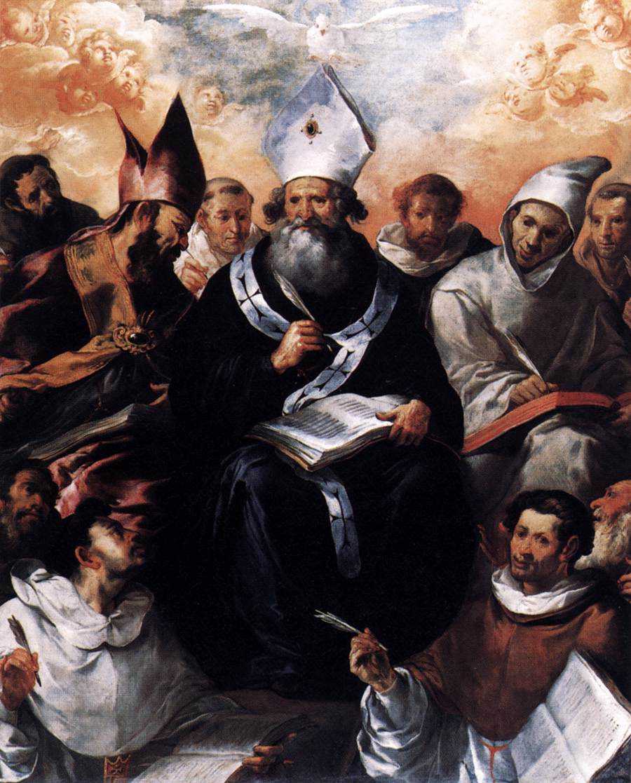 Saint Basile dictant sa doctrine - Francisco de Herrera le Vieux image 1 tableau peint à l’huile sur toile