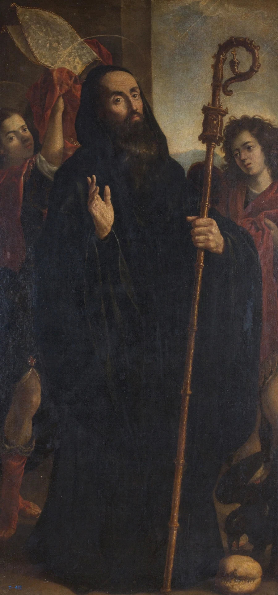 Saint Benoît Abbé avec deux anges - Juan Andrés Ricci de Guevara
