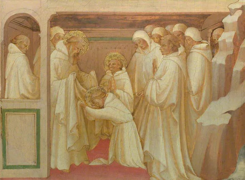 Saint Benoît admettant des saints dans l'Ordre - Lorenzo Monaco image 1 tableau peint à l’huile sur toile