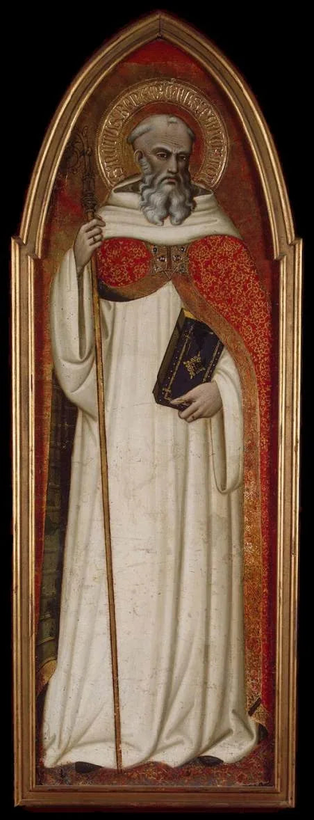 Saint Benoît (aile d'un polyptyque) - Spinello Aretino image 1 reproduction artisanale de tableau