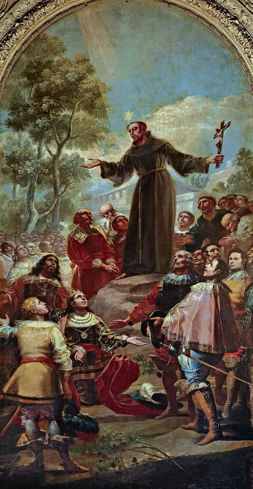 Saint Bernardin de Sienne prêchant devant Alphonse V d'Aragon - Francisco de Goya image 1 tableau peint à l’huile sur toile