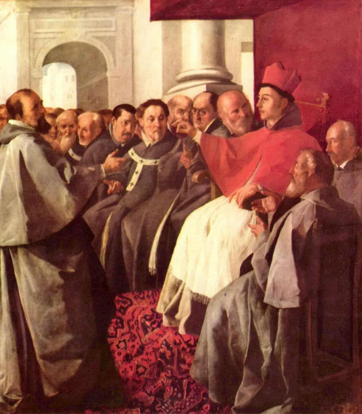 Saint Bonaventure au concile de Lyon - Francisco de Zurbarán image 1 tableau peint à l’huile sur toile