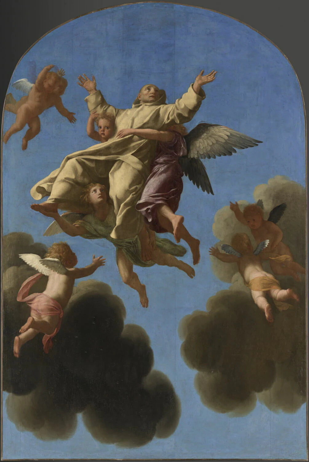 Saint Bruno est enlevé au ciel par les anges - Eustache Le Sueur