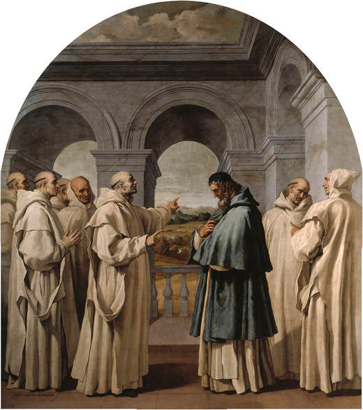 Saint Bruno fait ses adieux à Saint Hugo - Vincenzo Carducci image 1 tableau peint à l’huile sur toile