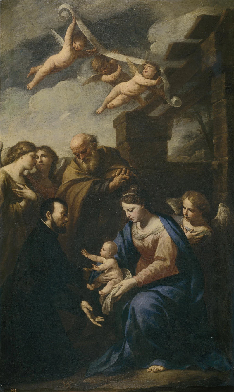 Saint Cajetan devant la Sainte Famille - Andrea Vaccaro