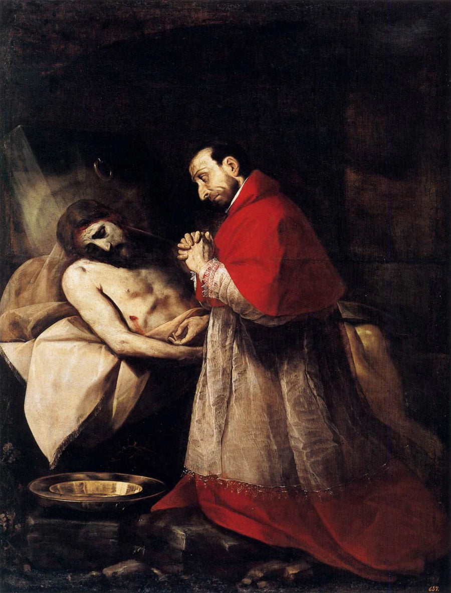 Saint Charles Borromée adorant le Christ - Giovanni Battista Crespi
