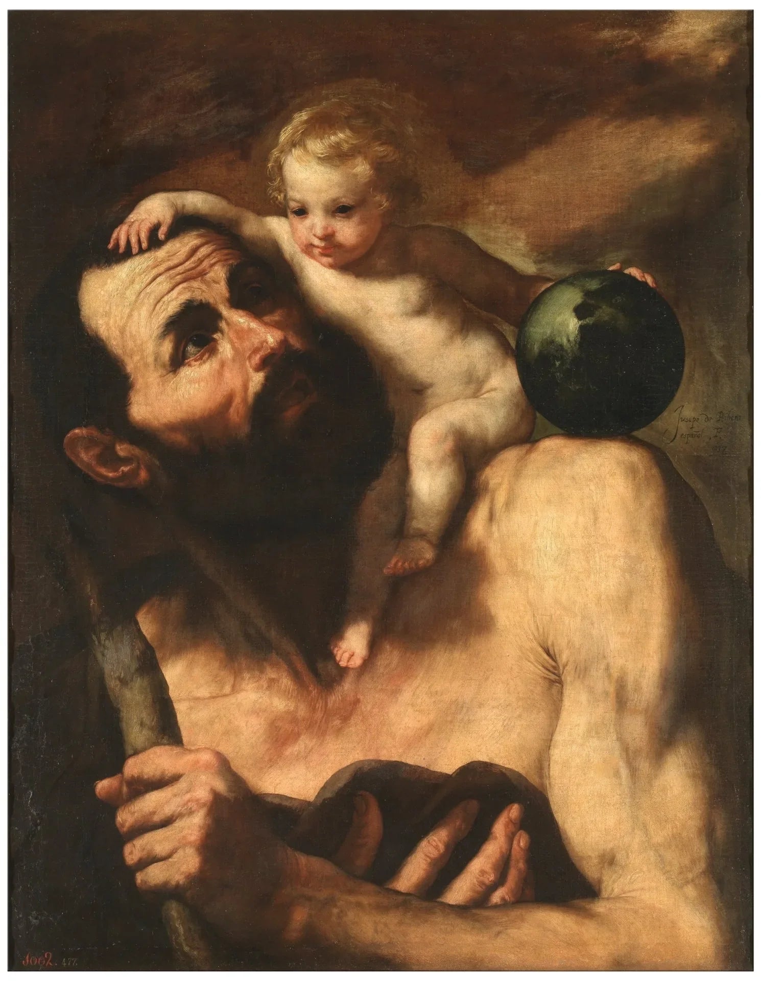 Saint Christophe - Jusepe de Ribera image 1 reproduction de peinture à l’huile