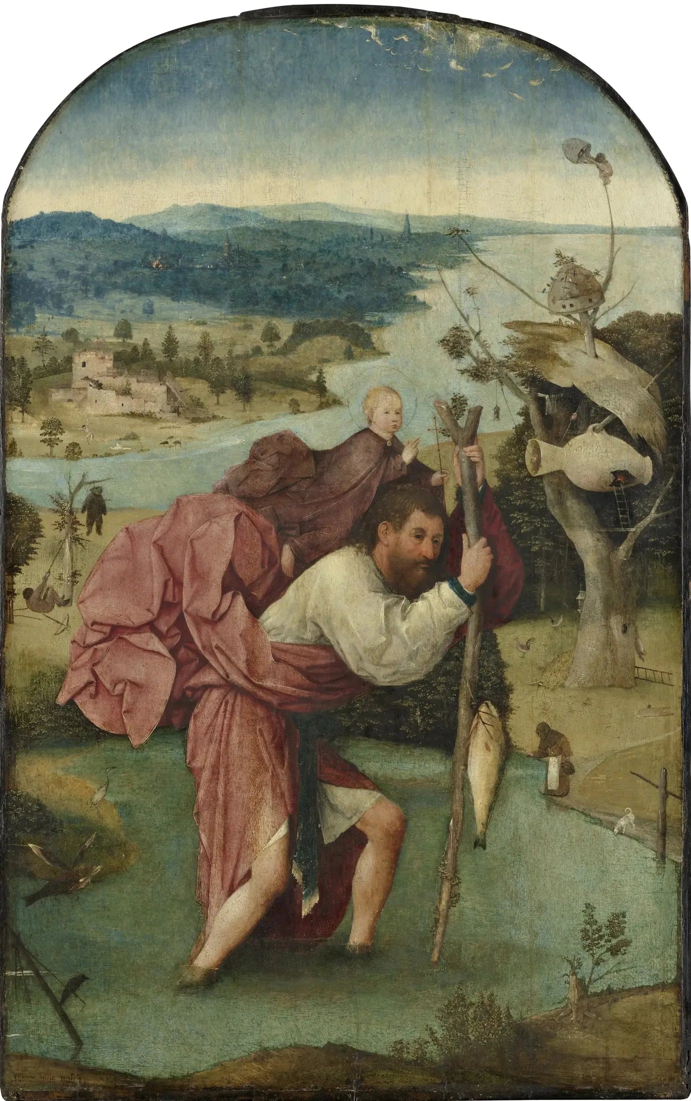 Saint Christophe portant l'Enfant Jésus - Hieronymus Bosch image 1 copie de tableau peinte à la main