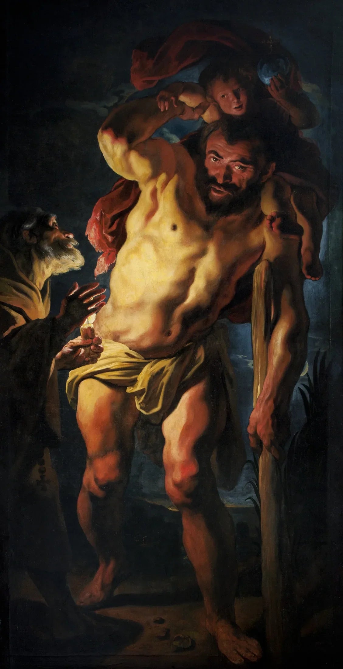 Saint Christophe portant l'Enfant Jésus - Jacob Jordaens image 1 reproduction réalisée par Alpha Reproduction
