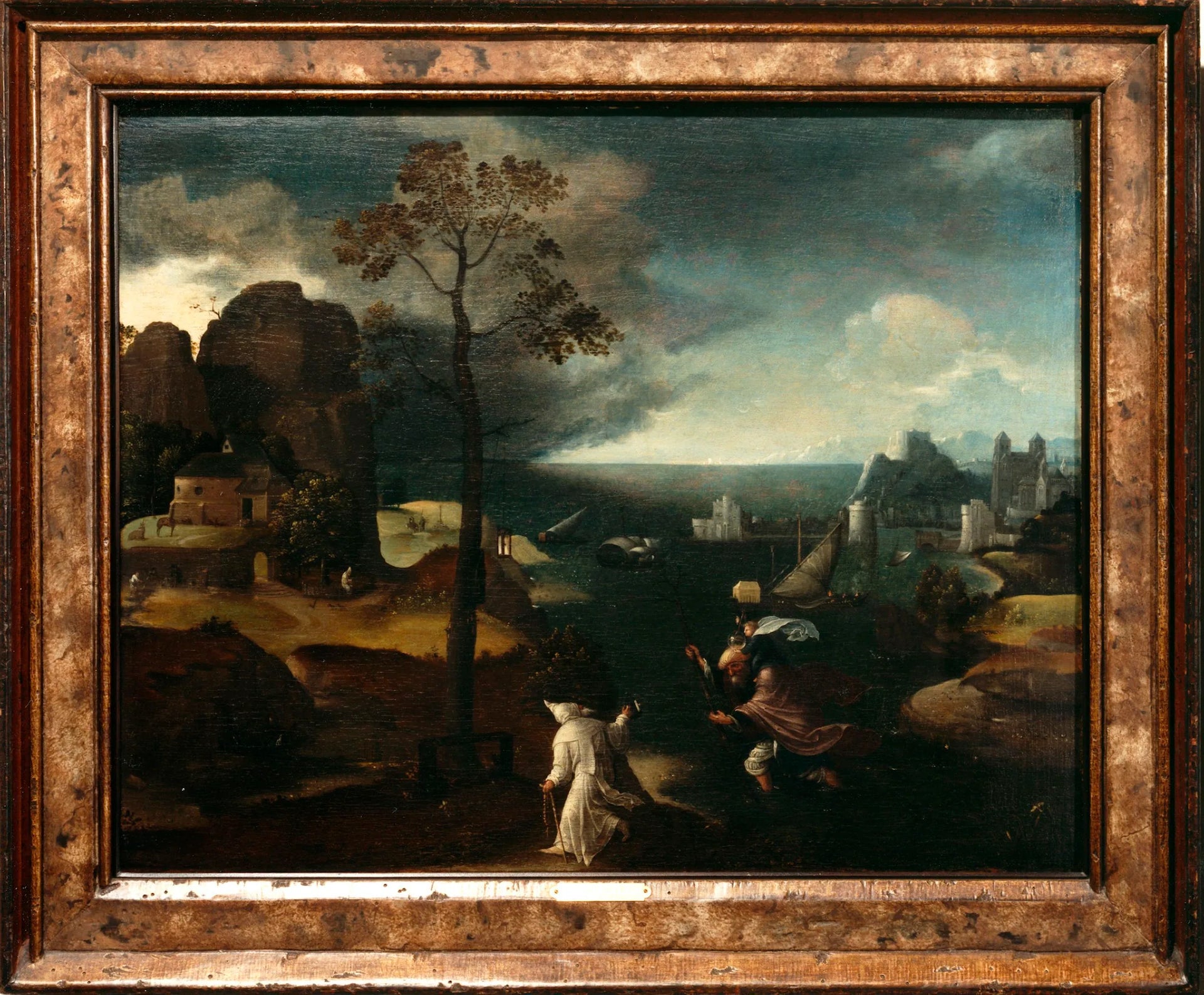 Saint Christophe portant l'Enfant Jésus - Joachim Patinier image 1 copie peinte à la main à l’huile