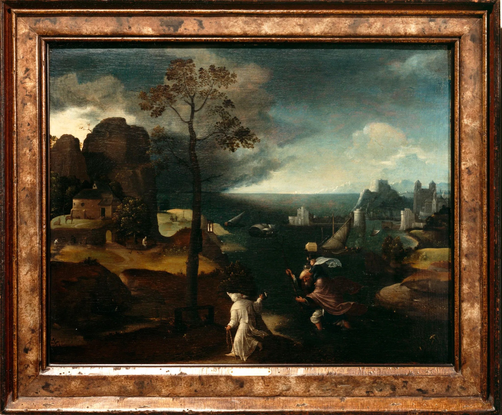 Saint Christophe portant l'Enfant Jésus - Joachim Patinier image 1 copie peinte à la main à l’huile